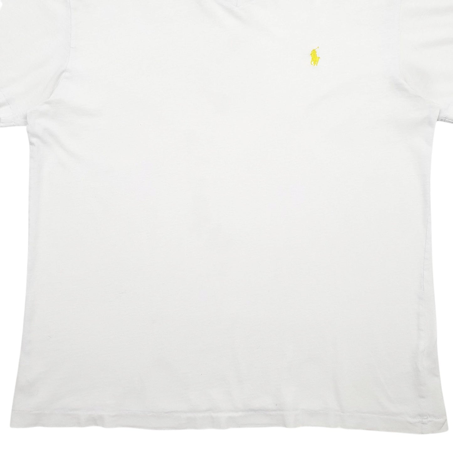 Mens White Polo Ralph Lauren V Neck Short Sleeve T Shirt