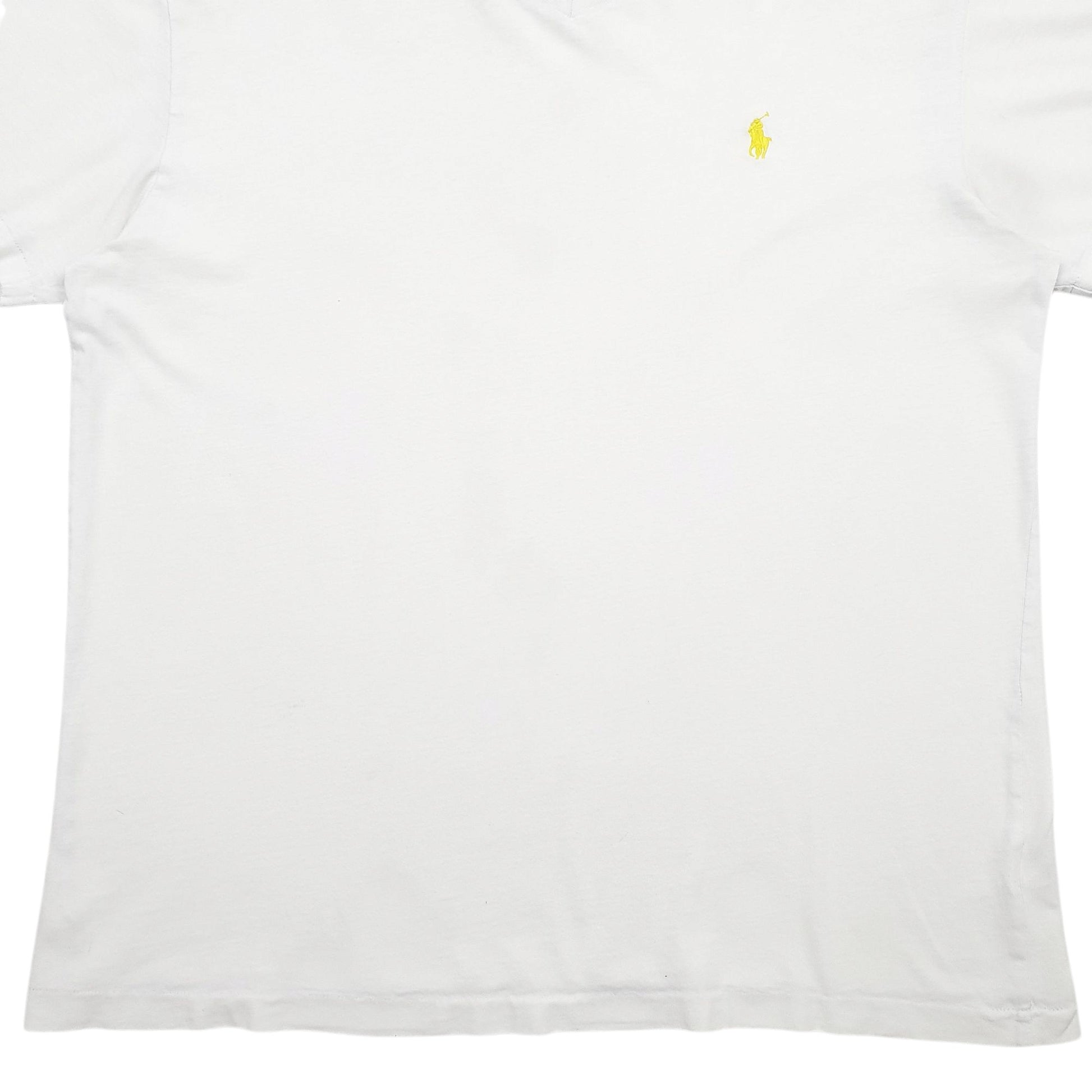 Mens White Polo Ralph Lauren V Neck Short Sleeve T Shirt