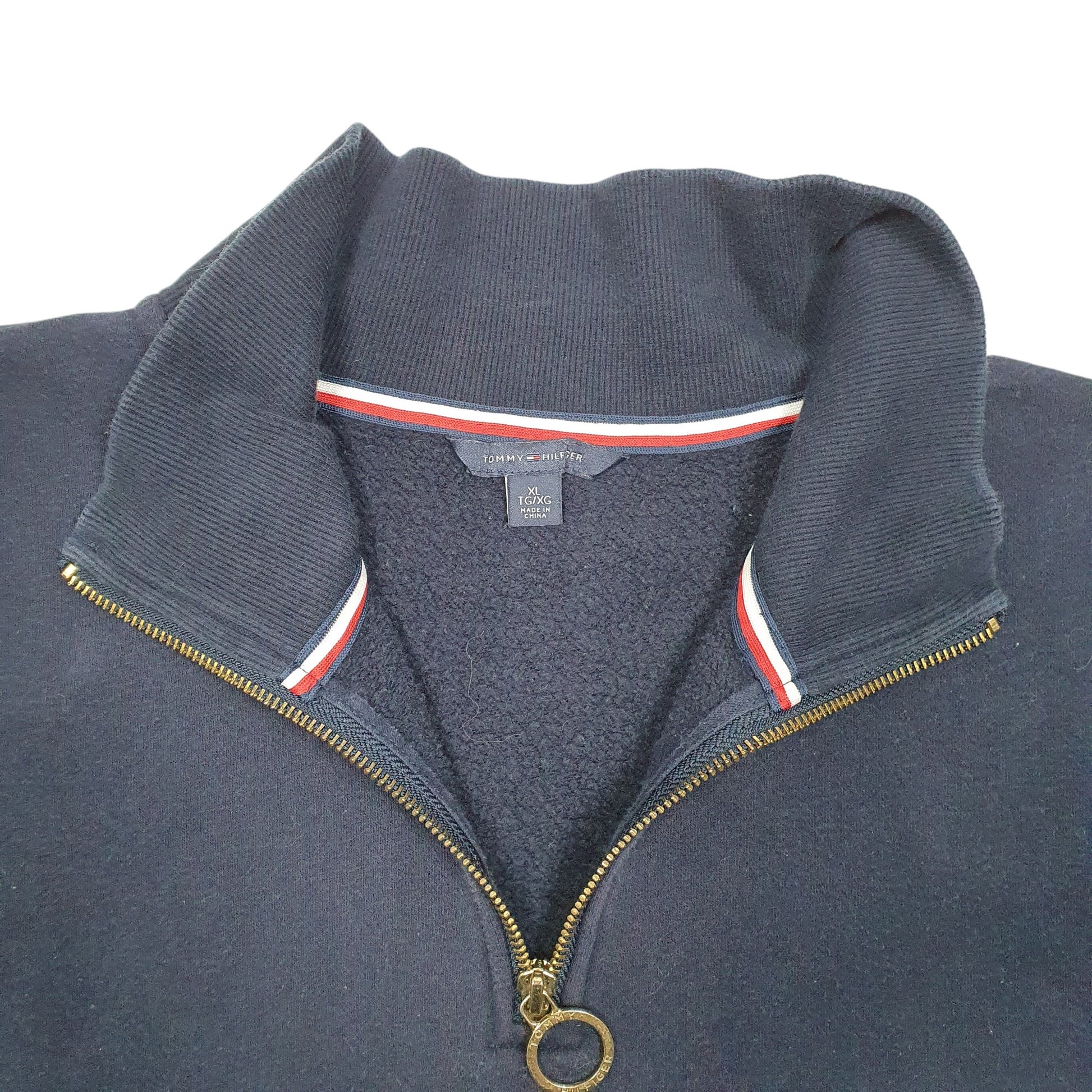 Womens Navy Tommy Hilfiger  Quarter Zip Jumper