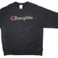 Mens Black Champion Spellout Reverse Weave Crewneck Jumper