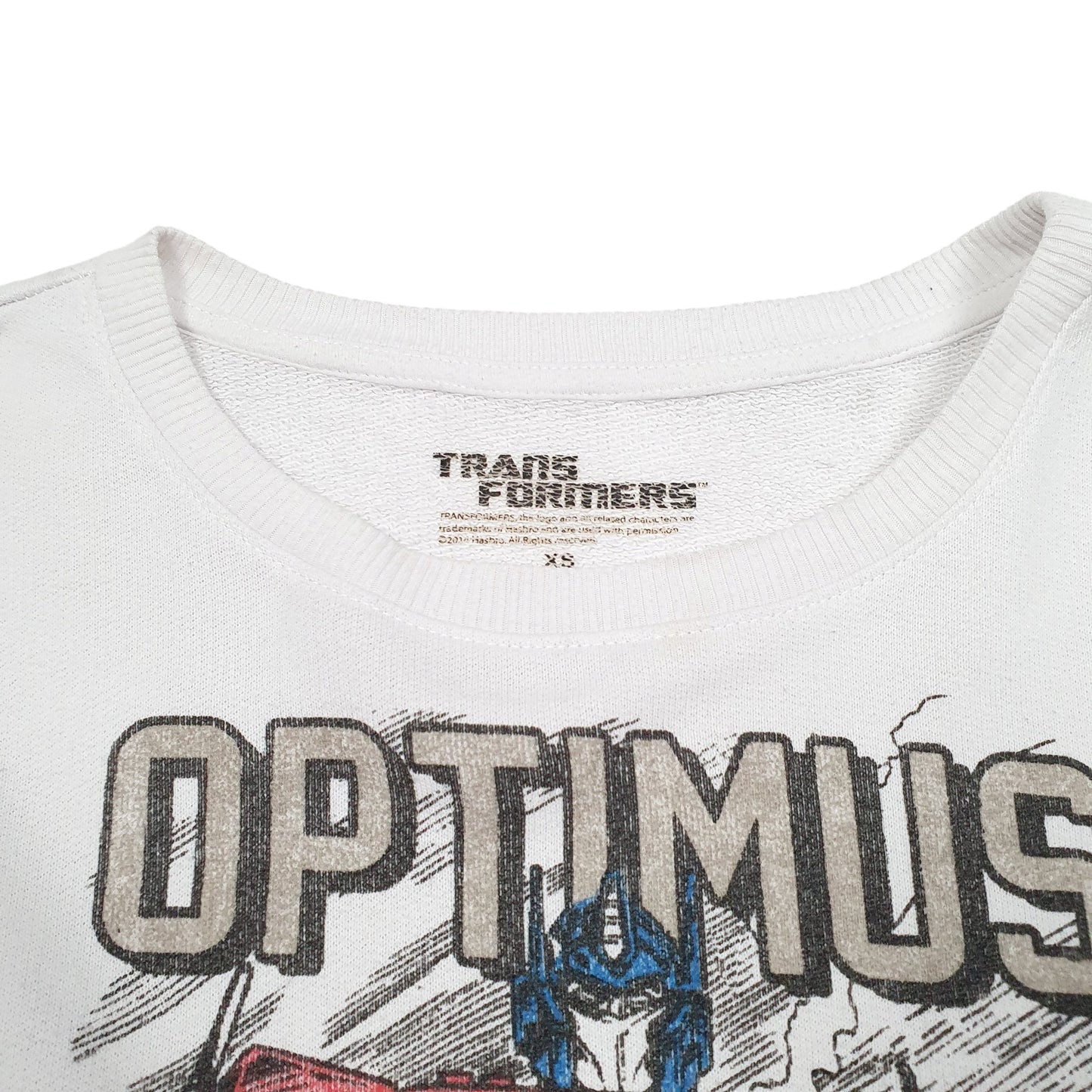 Mens White Transformers Optimus Prime Robots In Disguise Crewneck Jumper