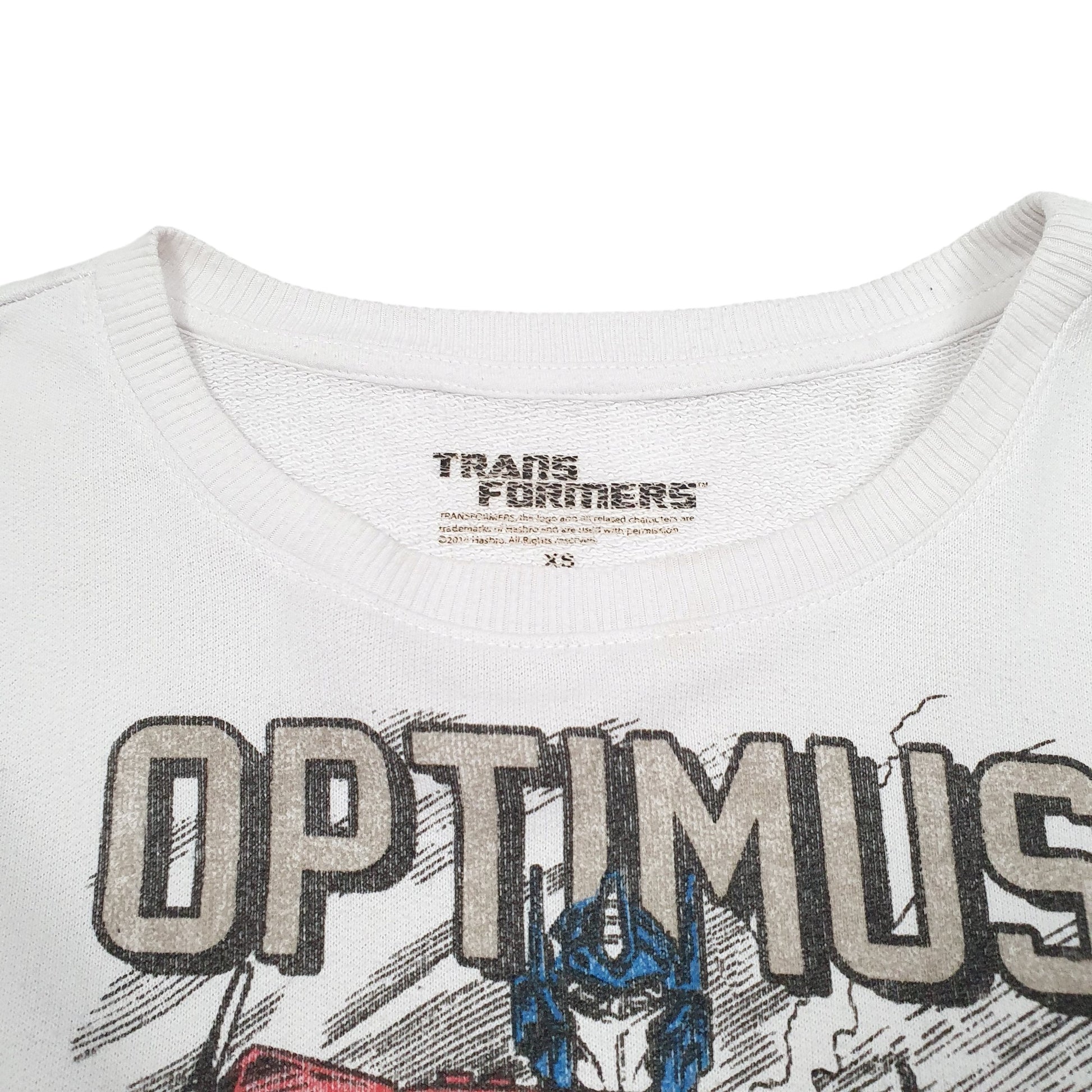 Mens White Transformers Optimus Prime Robots In Disguise Crewneck Jumper