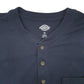 Mens Navy Dickies Henley Long Sleeve T Shirt
