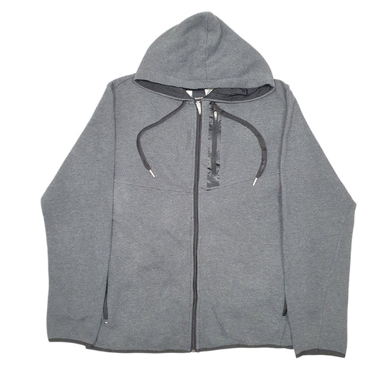 Mens Grey Reebok Hoodie Full Zip Jumper