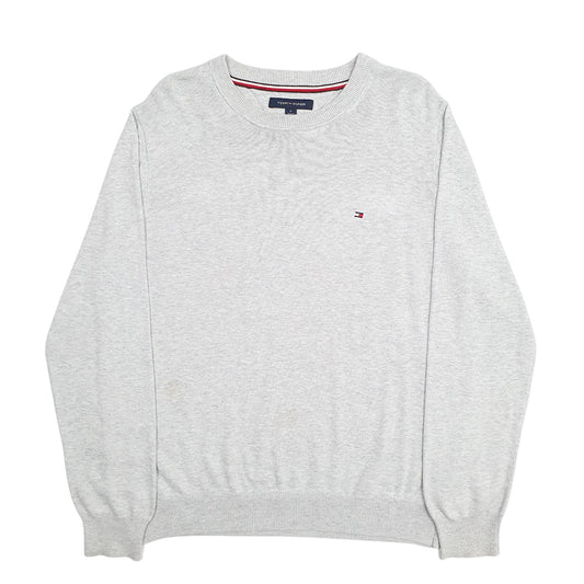 Mens Grey Tommy Hilfiger  Crewneck Jumper