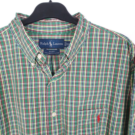 Mens Green Ralph Lauren Oxford Long Sleeve Shirt