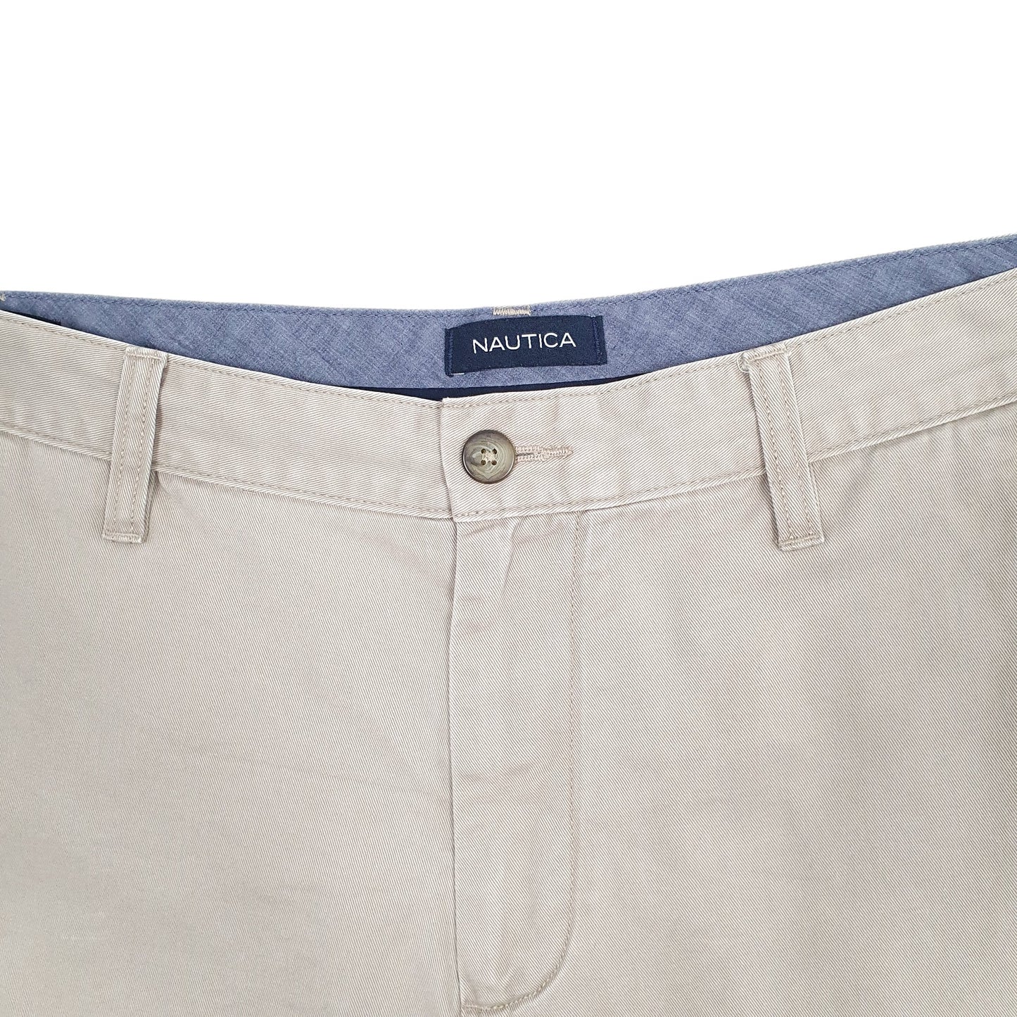 Mens Beige Nautica Classic Fit Deck Chino Shorts