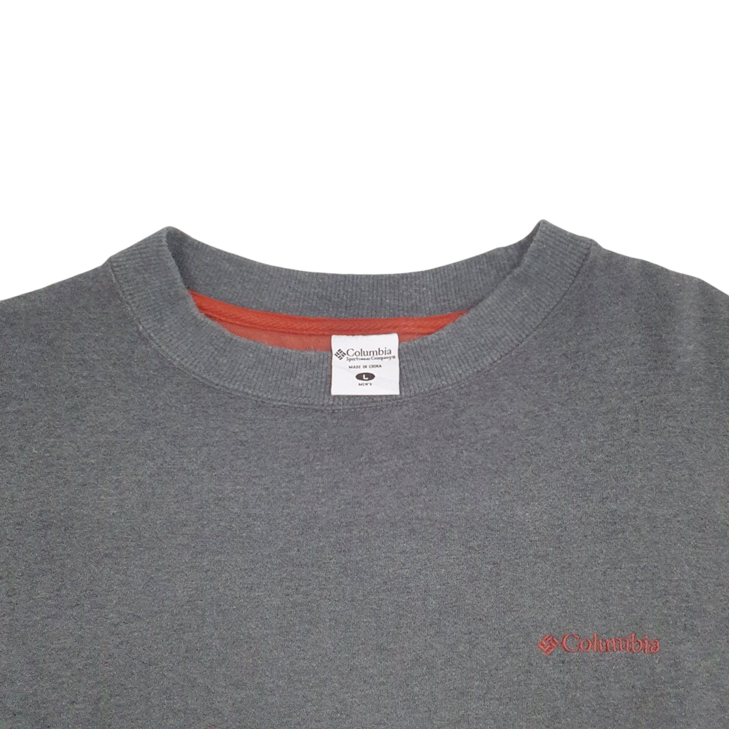 Mens Grey Columbia  Crewneck Jumper