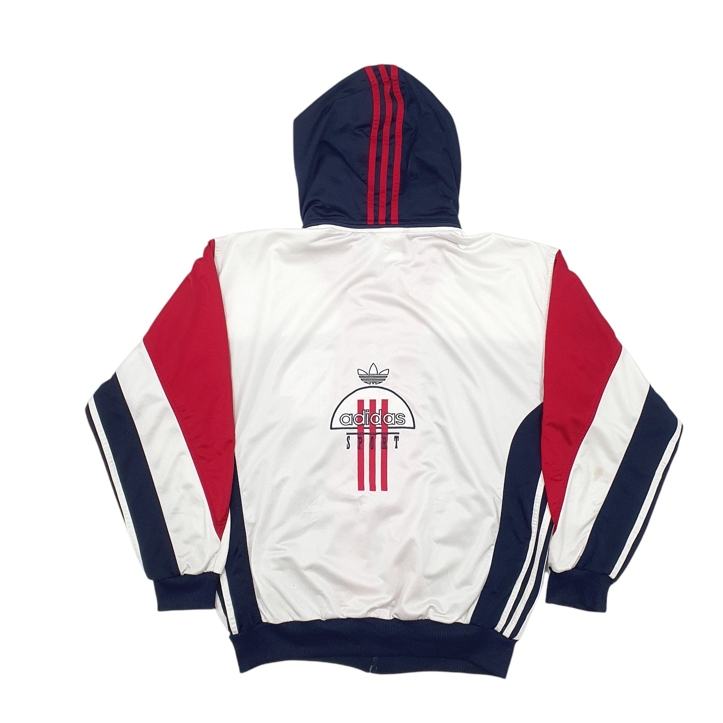 Mens Navy Adidas Vintage Spellout Full Zip Jumper