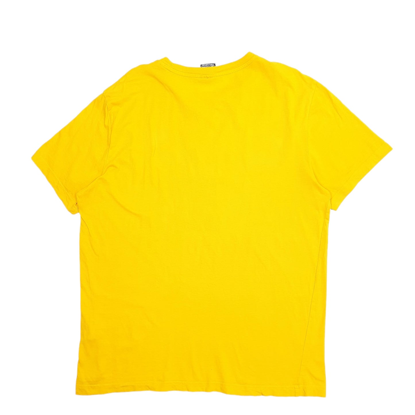 Mens Yellow Champion Spellout Short Sleeve T Shirt