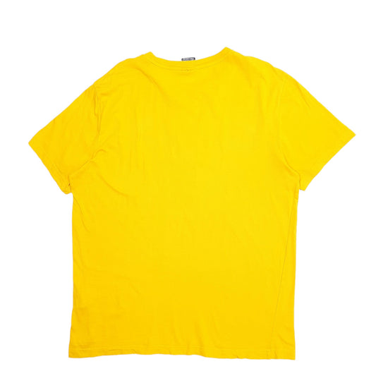 Mens Yellow Champion Spellout Short Sleeve T Shirt