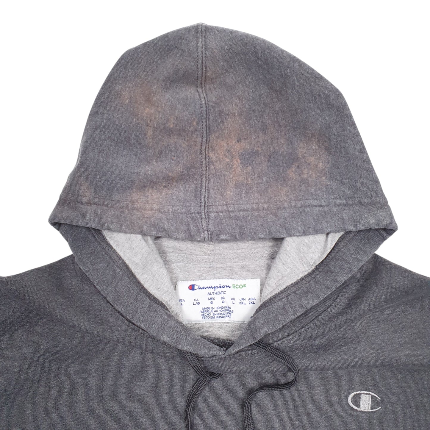 Mens Grey Champion  Hoodie Jumper