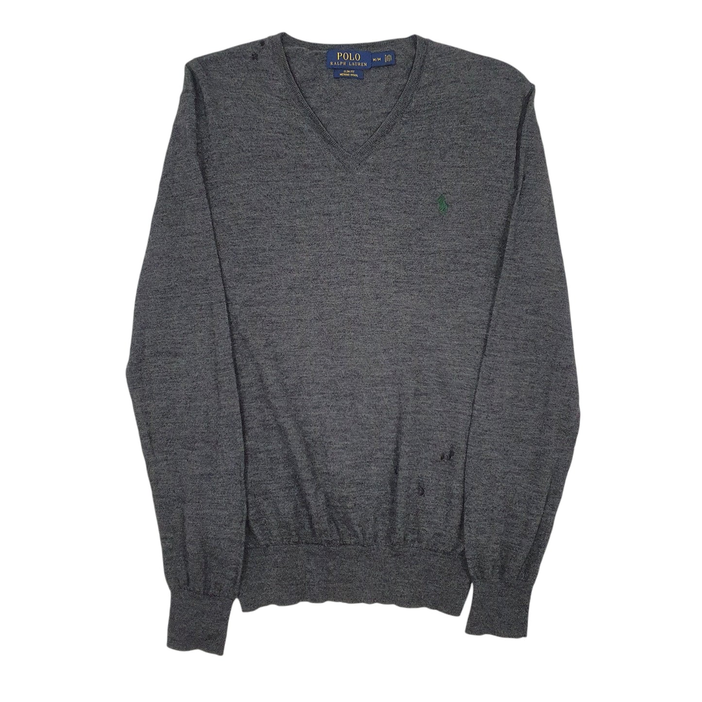 Womens Grey Polo Ralph Lauren  V Neck Jumper