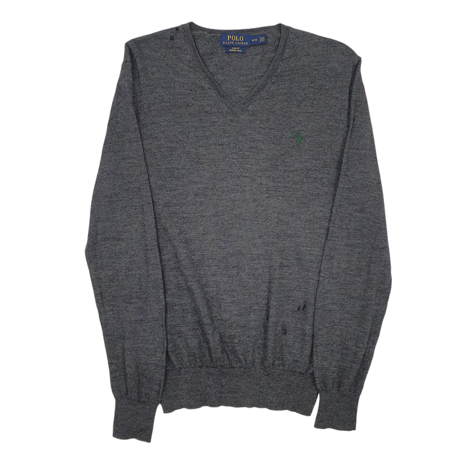 Womens Grey Polo Ralph Lauren  V Neck Jumper