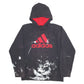 Mens Black Adidas Spellout Hoodie Jumper