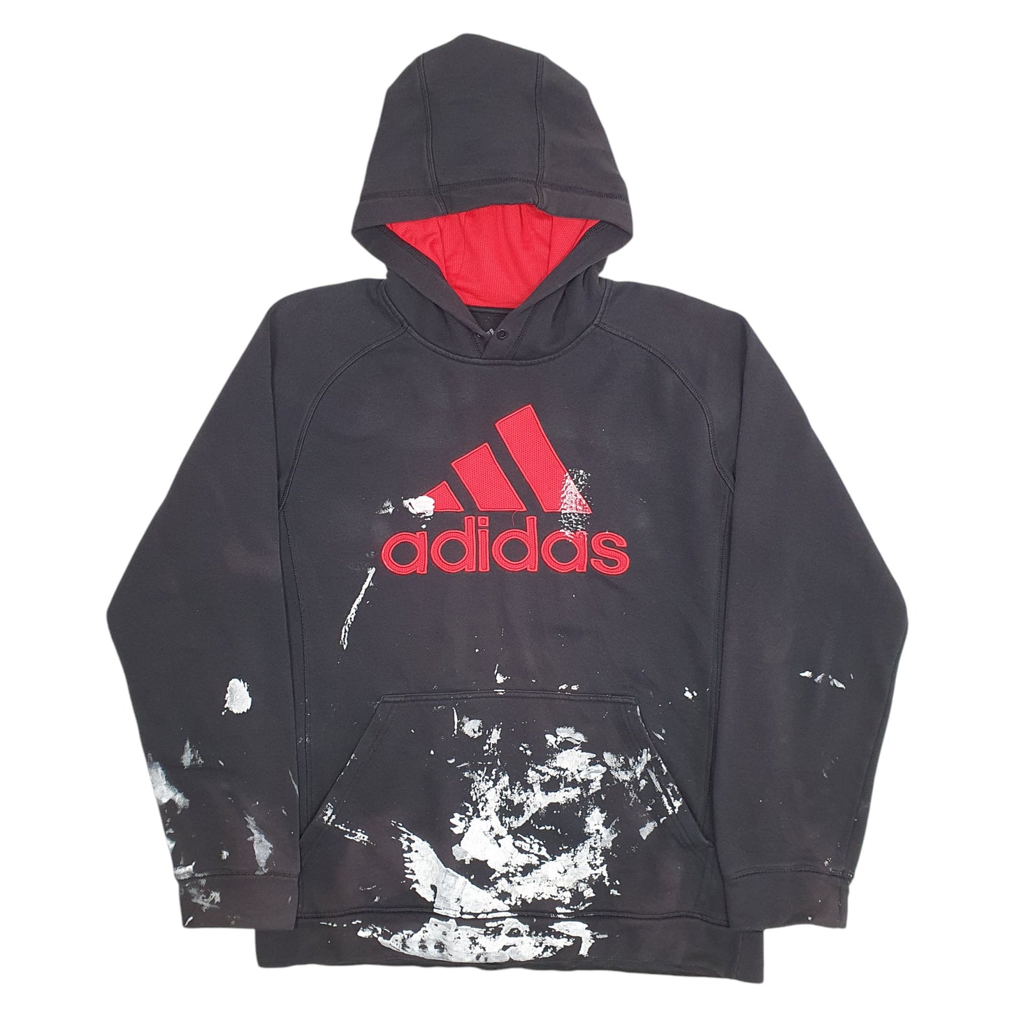 Mens Black Adidas Spellout Hoodie Jumper