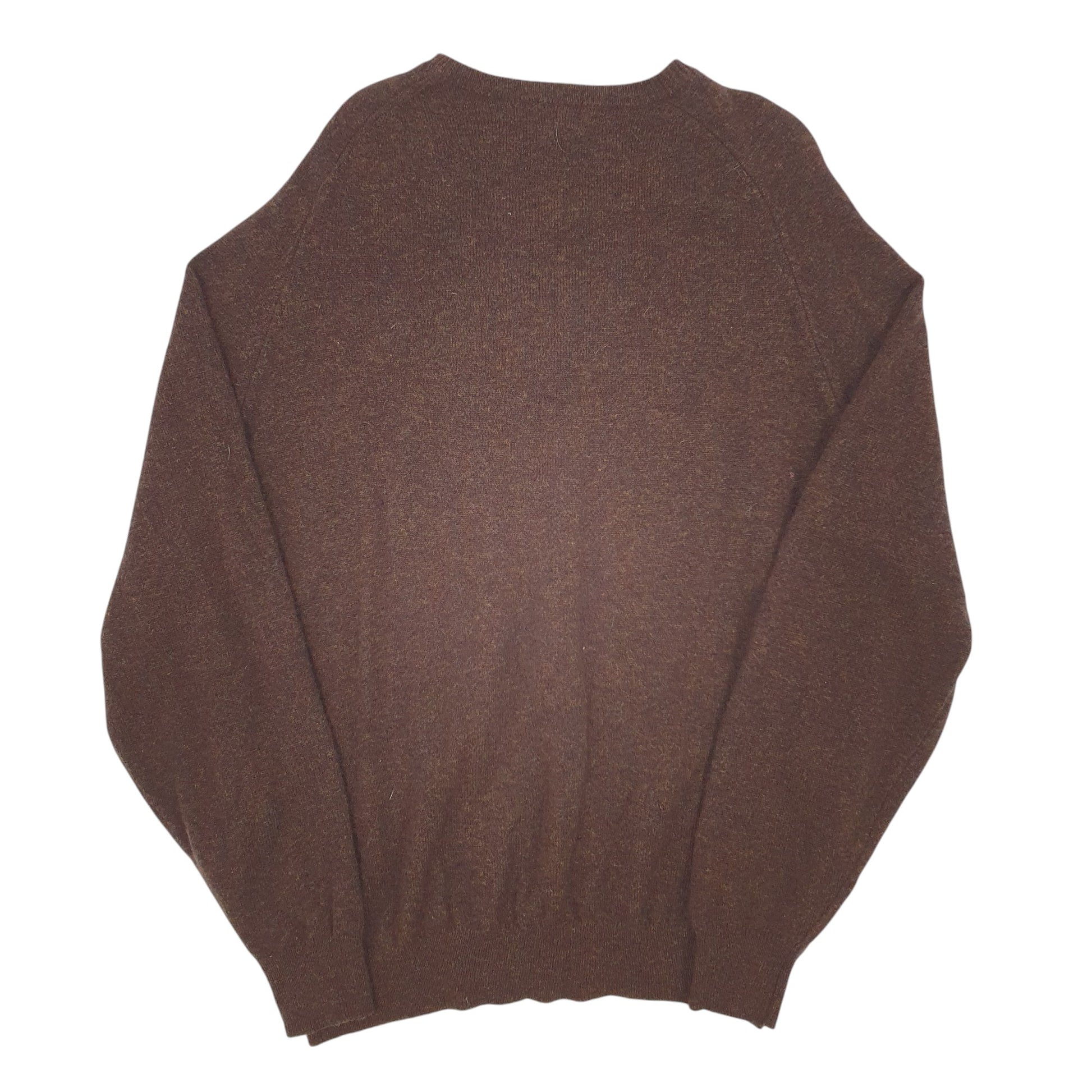 Mens Brown L L Bean Made In Scotland V Neck Jumper