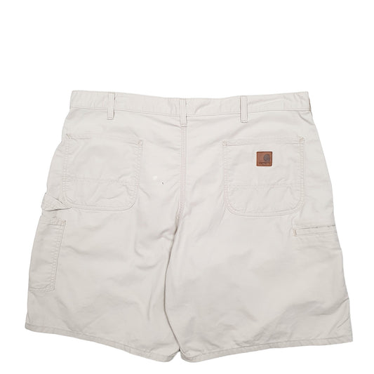 Mens Cream Carhartt Workwear B144 Carpenter Shorts