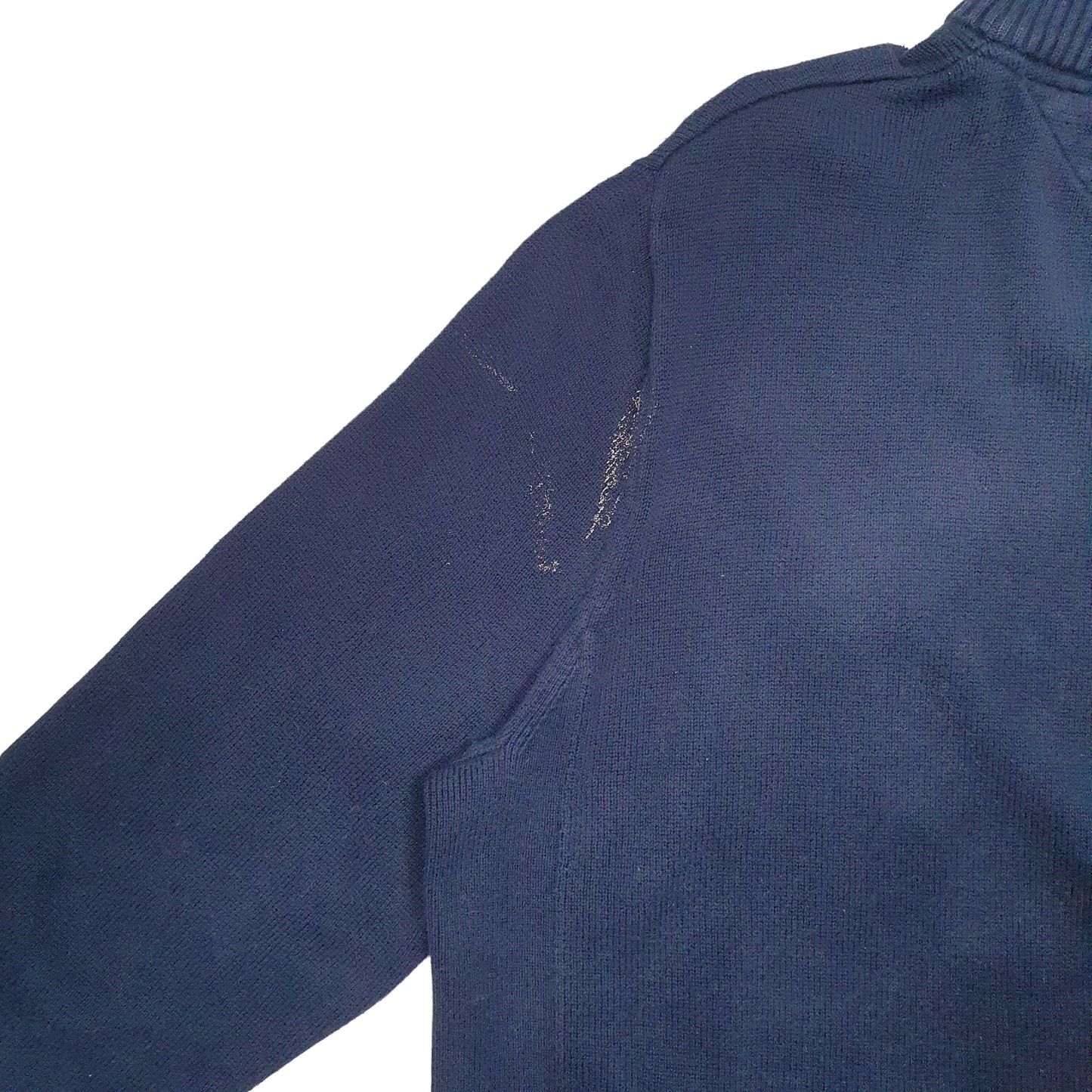 Mens Navy Tommy Hilfiger Knit Quarter Zip Quarter Zip Jumper