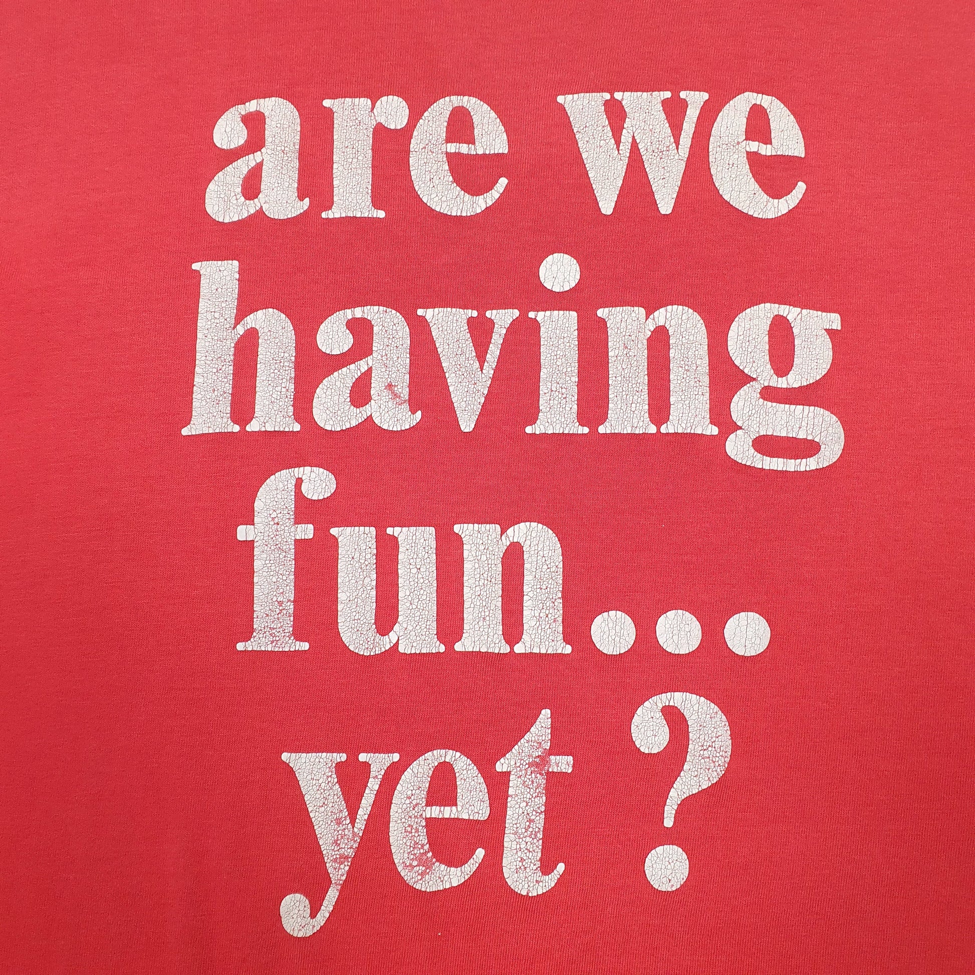 Mens Red Lexington Single Stitch Vintage 80s Made In USA Fun Short Sleeve T Shirt