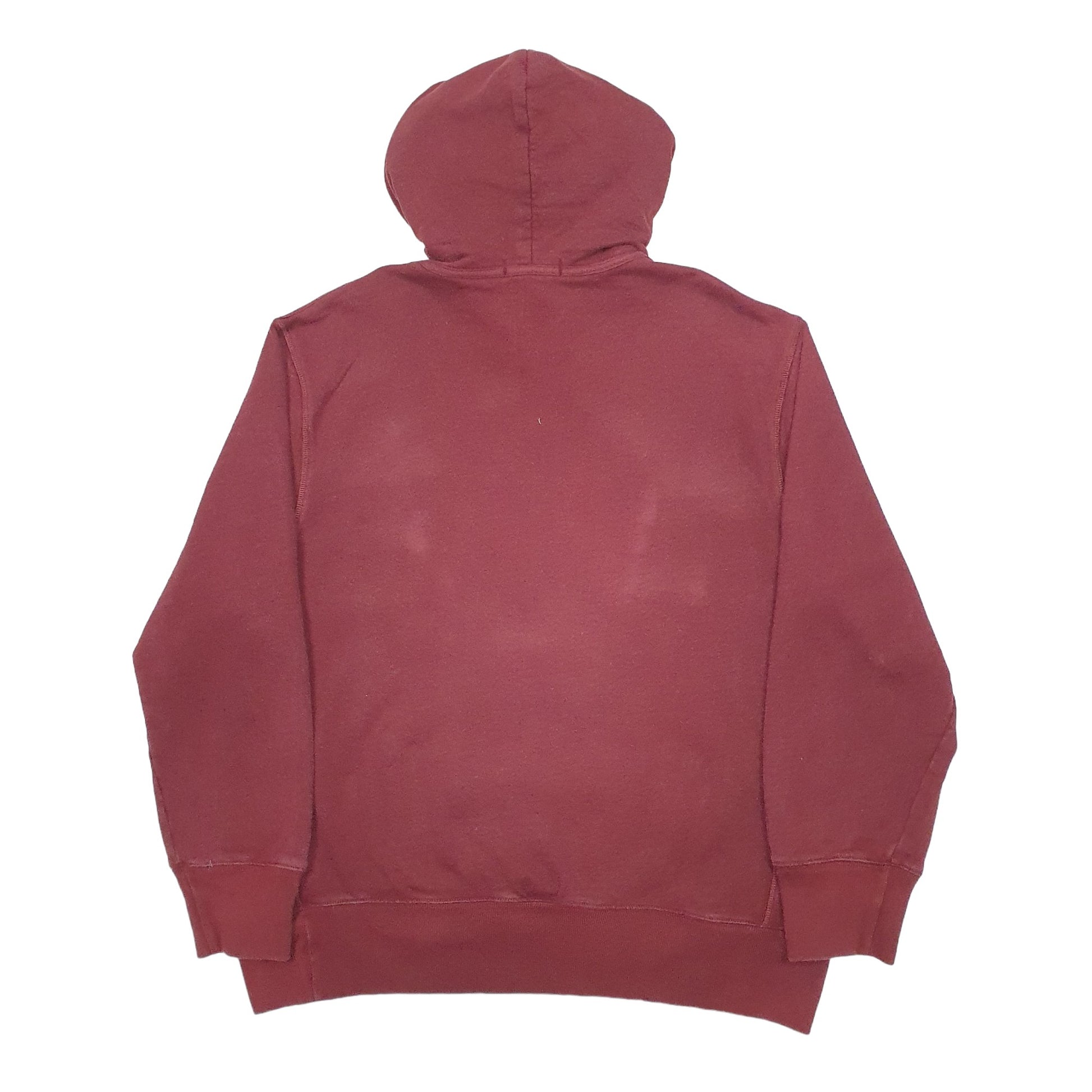 Mens Burgundy Nautica Spellout Hoodie Jumper