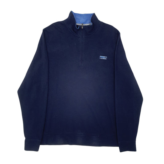 Mens Navy L.L. Bean  Quarter Zip Jumper