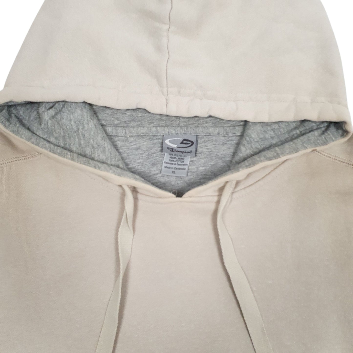 Mens Beige Champion  Hoodie Jumper
