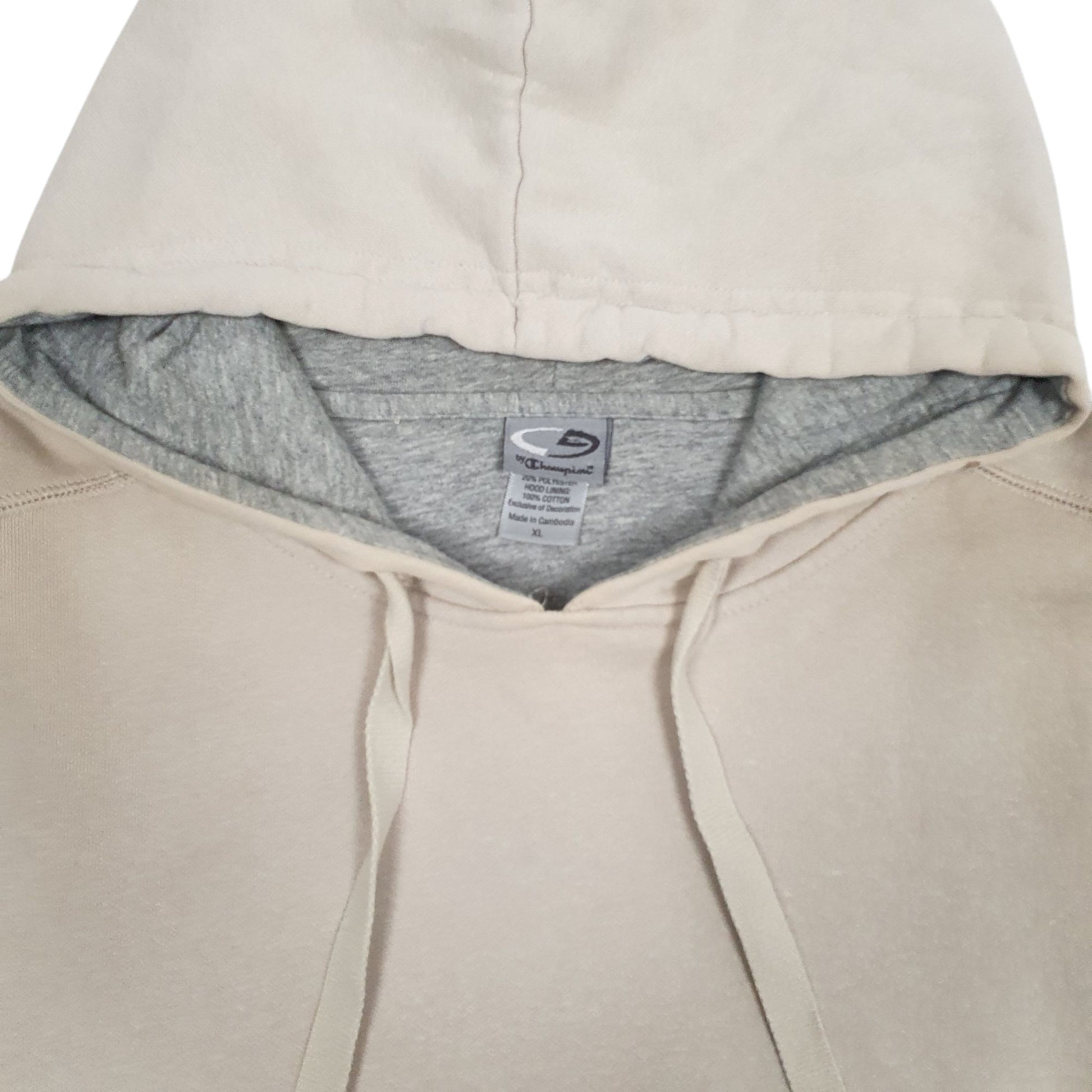 Mens Beige Champion  Hoodie Jumper