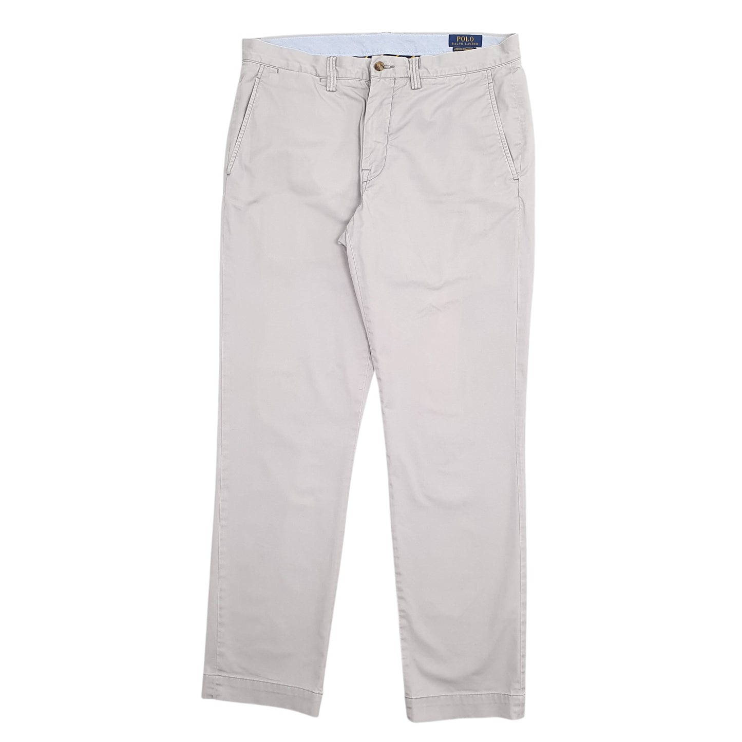 Mens Grey Polo Ralph Lauren Stretch Fit Vintage 2000's Chino Trousers