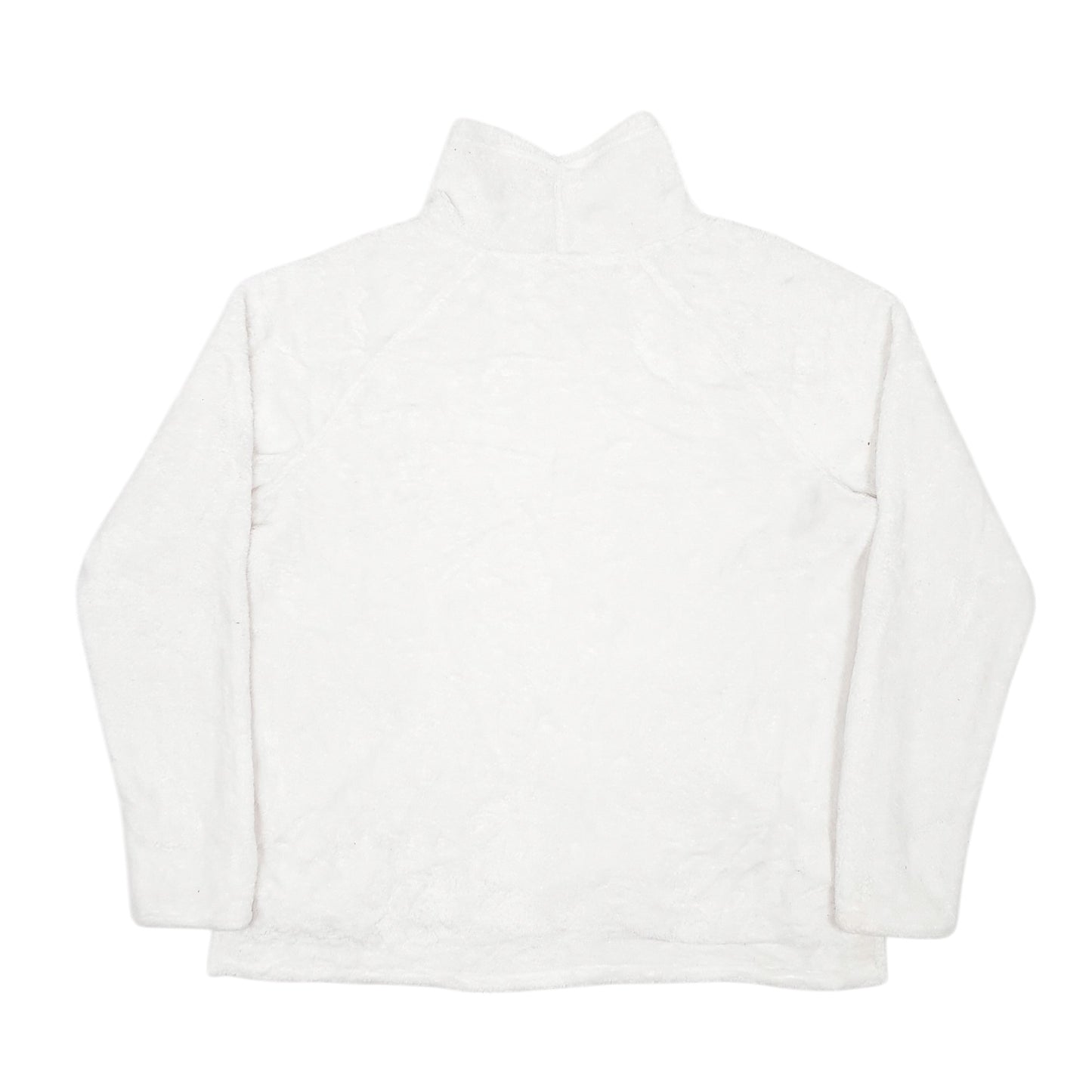 Womens White Champion Pullover Turtle Neck Jumper