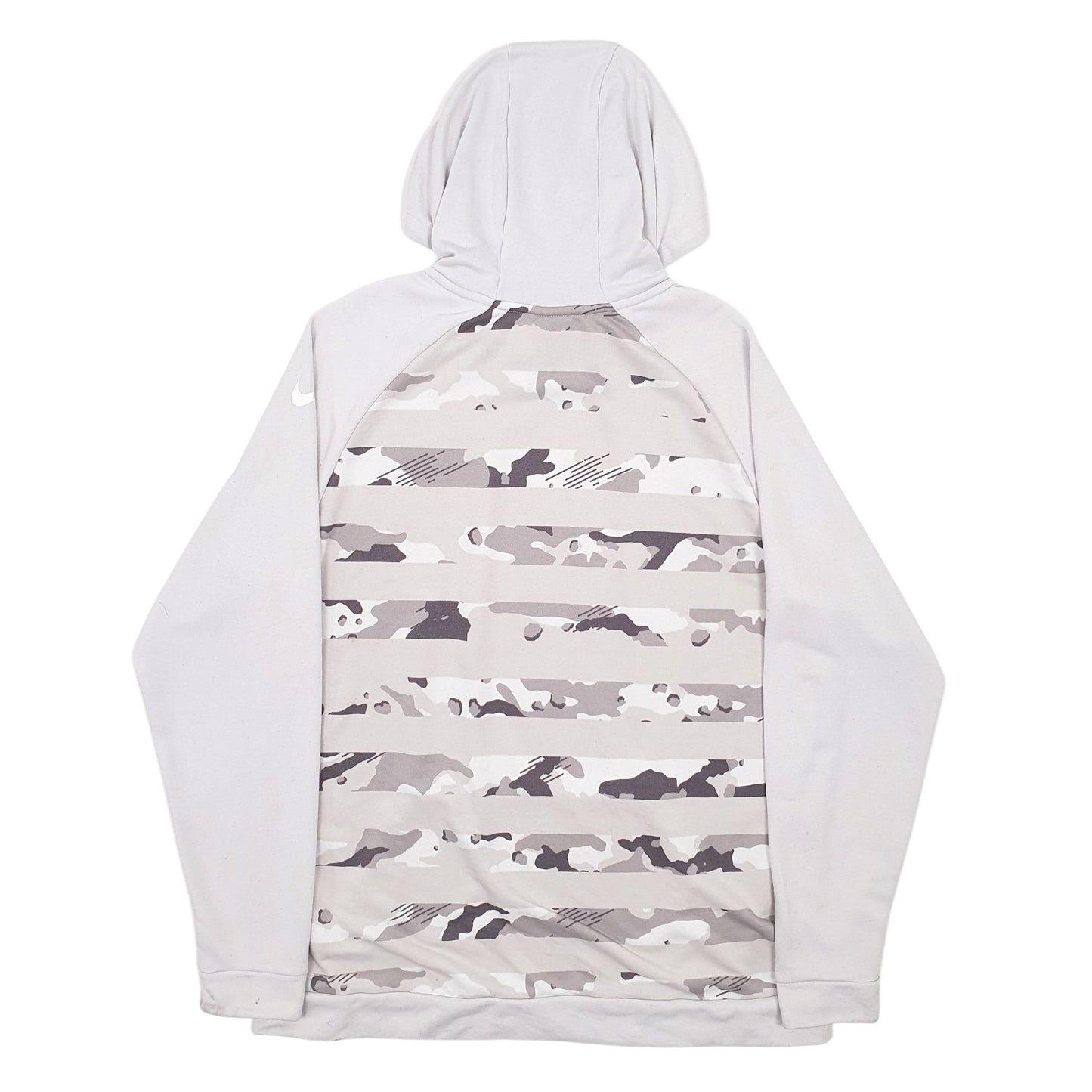 Mens Grey Nike Dri-Fit Active Wear Camo Hoodie Jumper