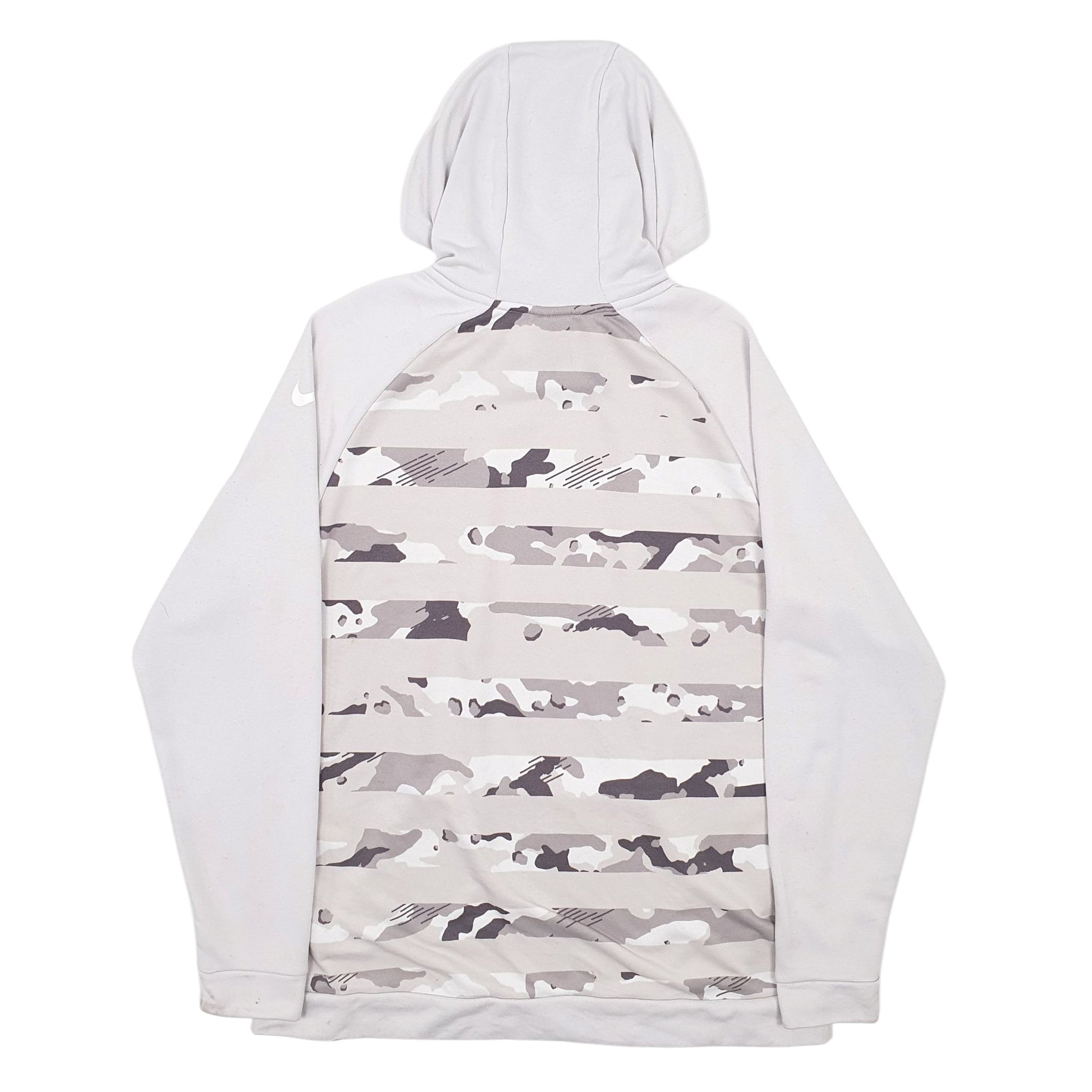 Mens Grey Nike Dri-Fit Active Wear Camo Hoodie Jumper