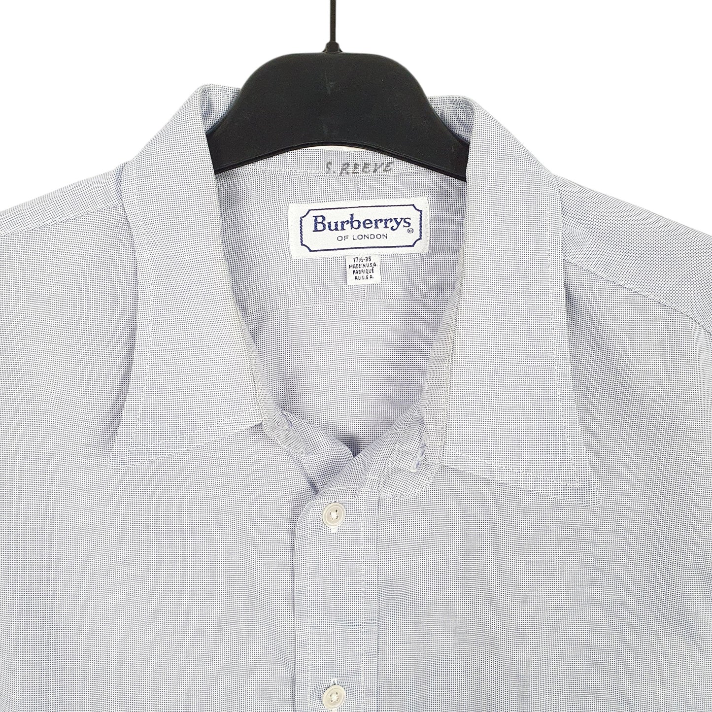 Mens Blue Burberry London Made In USA Long Sleeve Shirt