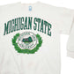 Mens White Discus Athletics Vintage 90s Michigan State University Crewneck Jumper