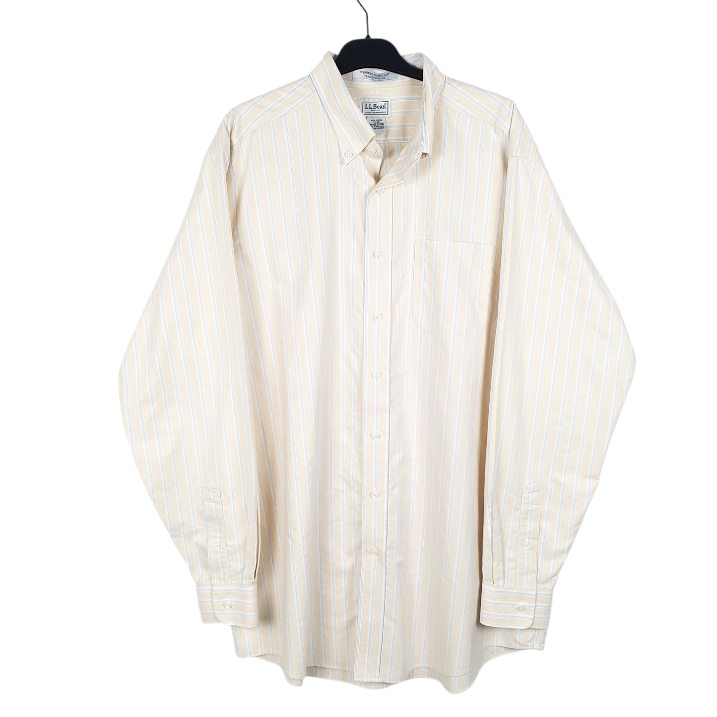 Mens Yellow L.L.Bean Oxford Long Sleeve Shirt