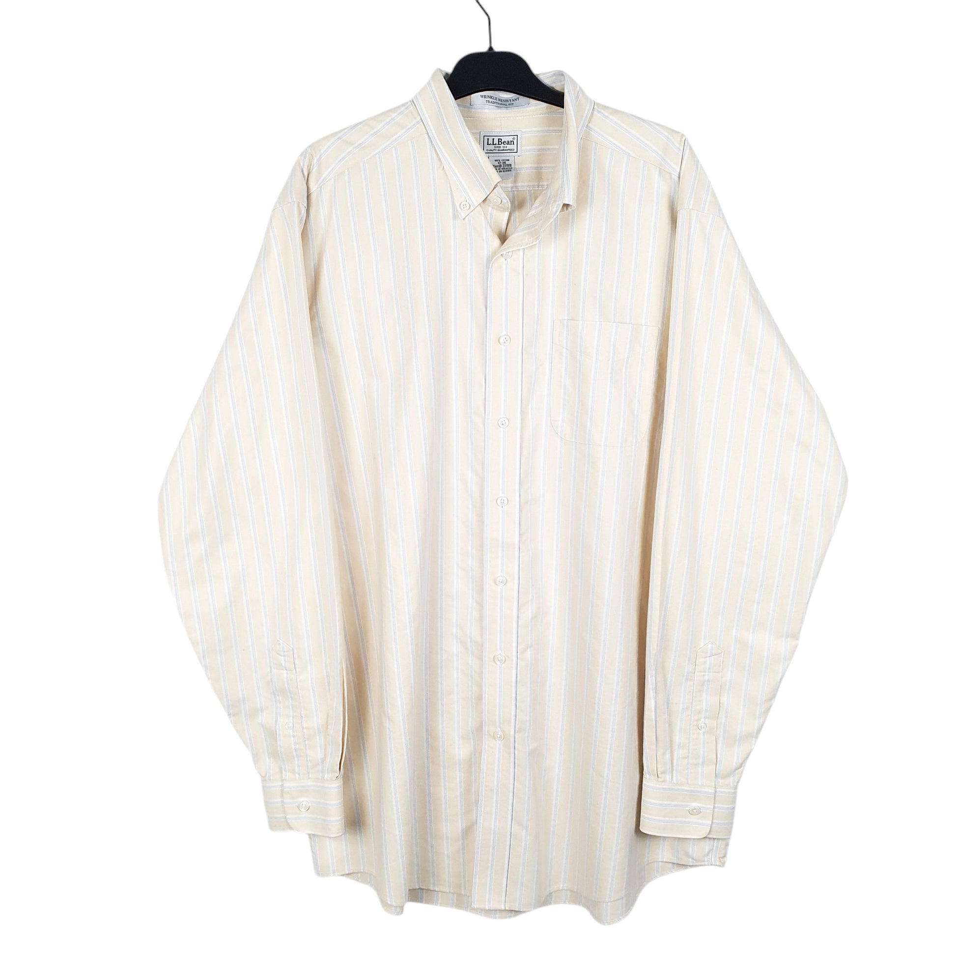 Mens Yellow L.L.Bean Oxford Long Sleeve Shirt