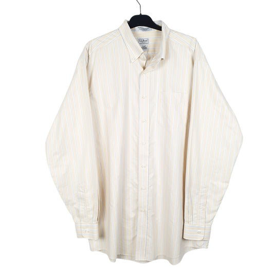 Mens Yellow L.L.Bean Oxford Long Sleeve Shirt