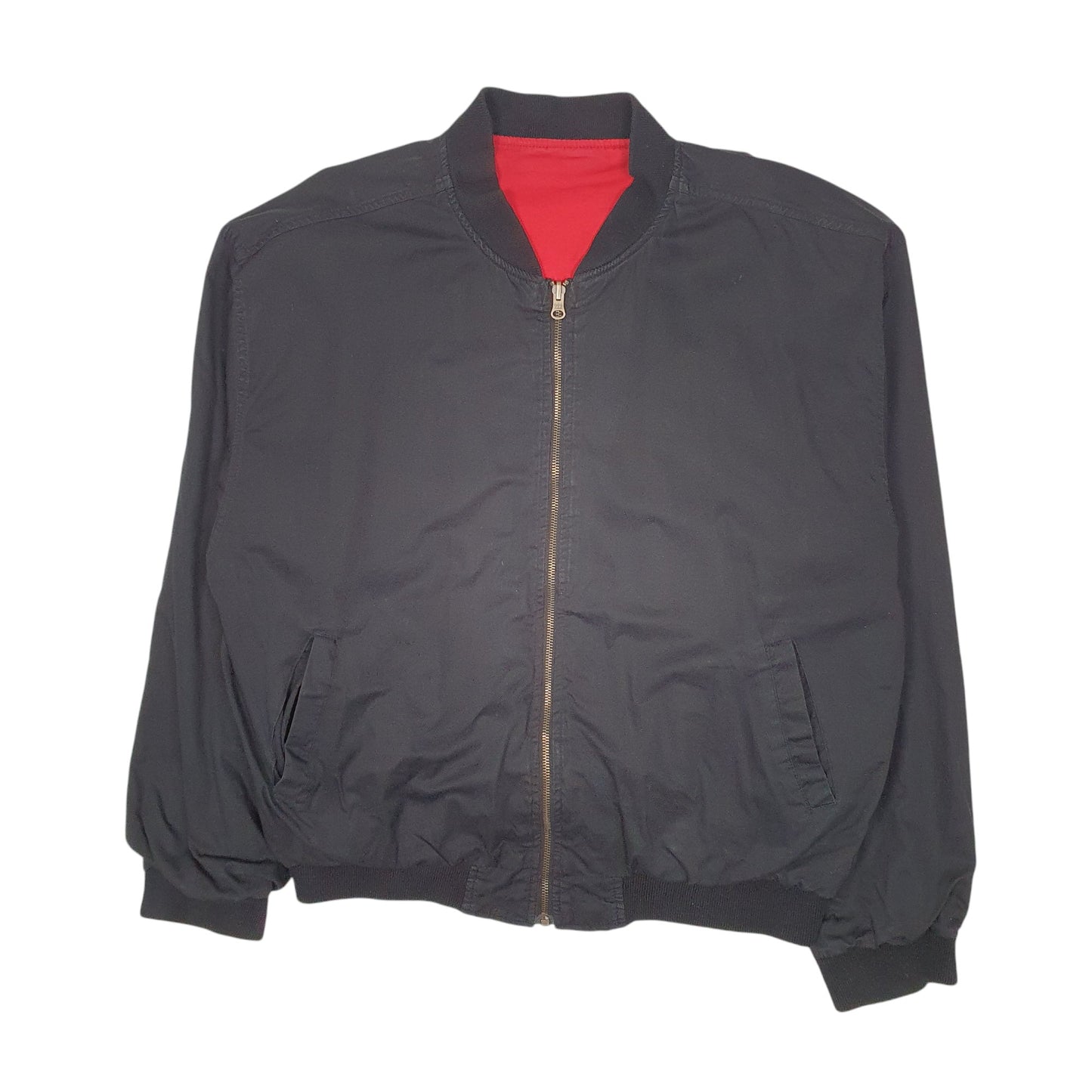 Mens Black Marlboro Vintage 90s Harrington  Coat