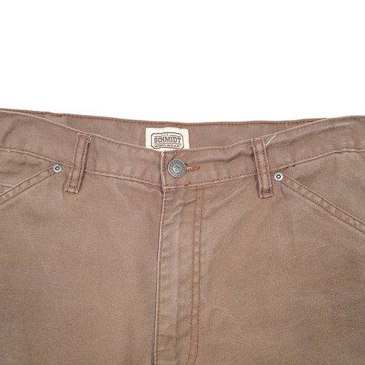 Mens Brown Schmidt Workwear Carpenter Trousers