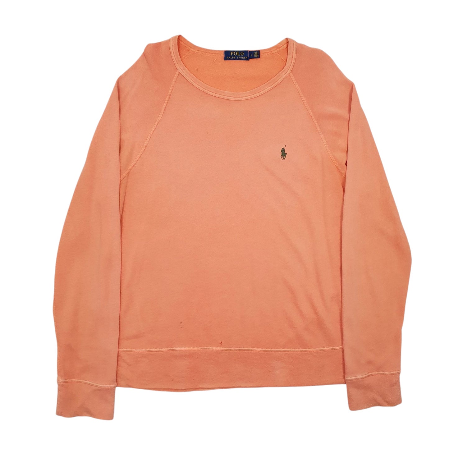Mens Orange Polo Ralph Lauren Lightweight Crewneck Jumper