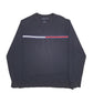 Mens Black Tommy Hilfiger Spellout Crewneck Jumper