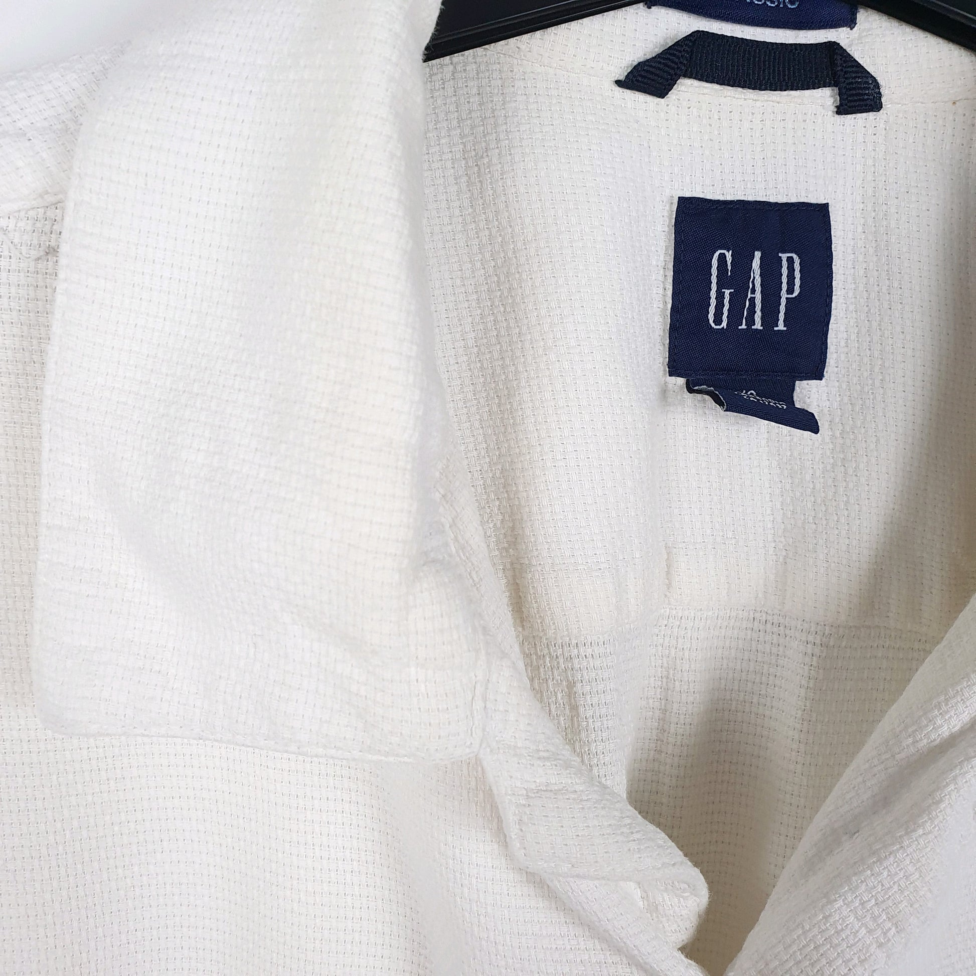 Mens Cream Gap Classic Short Sleeve Shirt