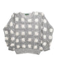 Womens Grey Crocodile Floral Crewneck Jumper