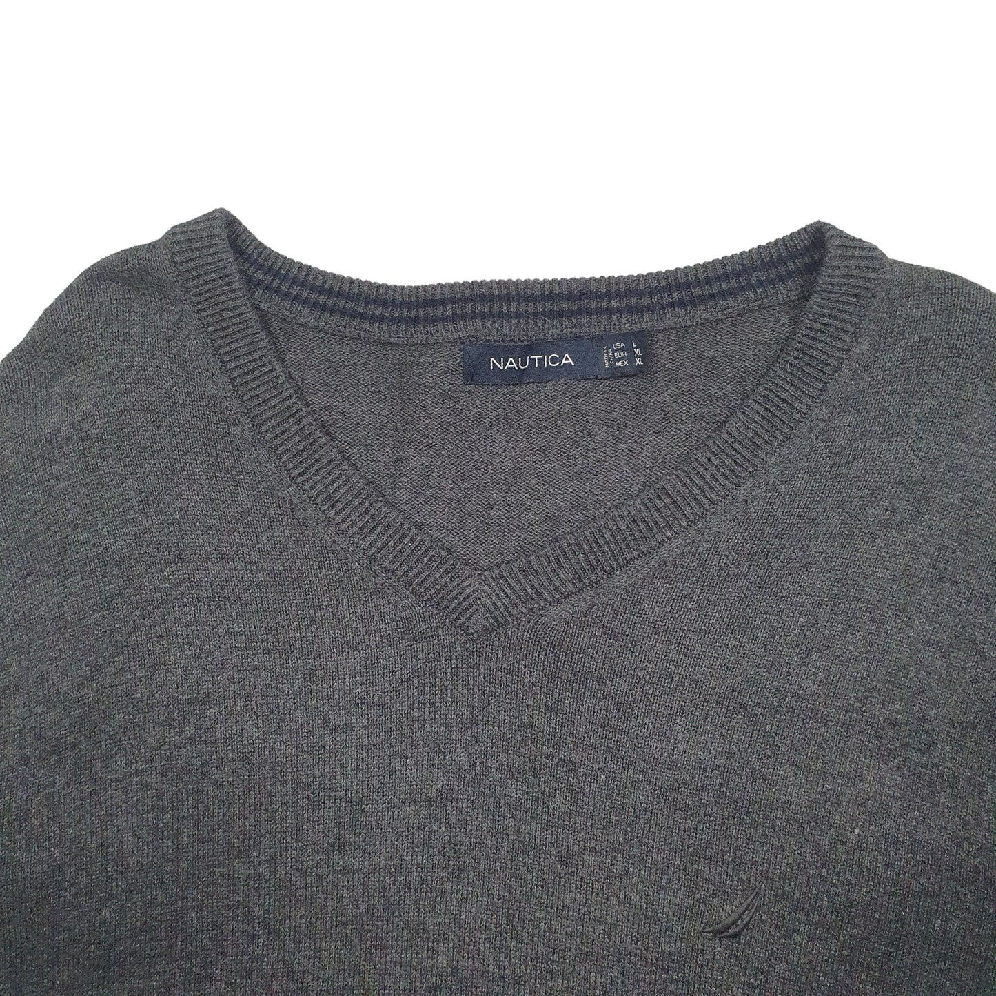 Mens Grey Nautica  Crewneck Jumper