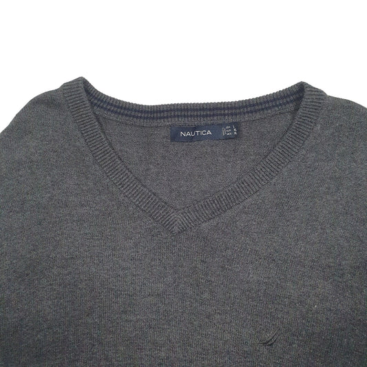 Mens Grey Nautica  Crewneck Jumper