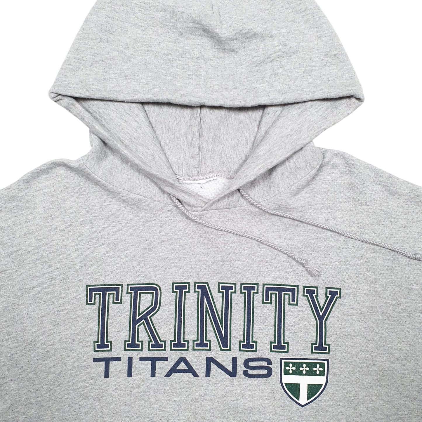Mens Grey Champion Trinity Titans Sport Spellout Hoodie Jumper