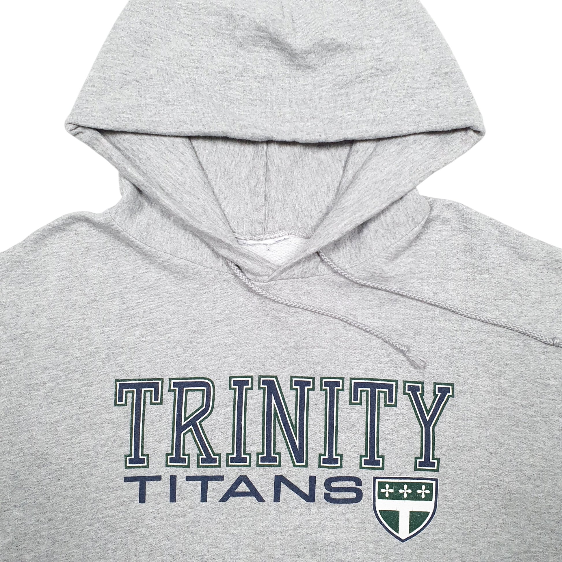 Mens Grey Champion Trinity Titans Sport Spellout Hoodie Jumper