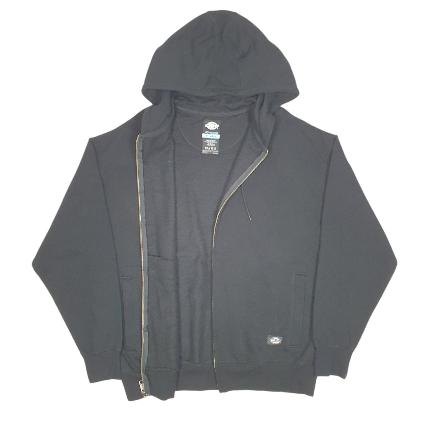 Mens Black Dickies Workwear Hoodie Storm Full Zip Jumper