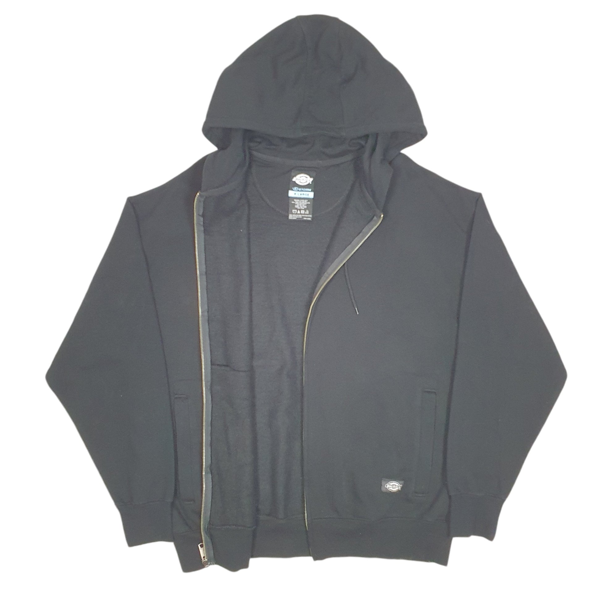 Mens Black Dickies Workwear Hoodie Storm Full Zip Jumper