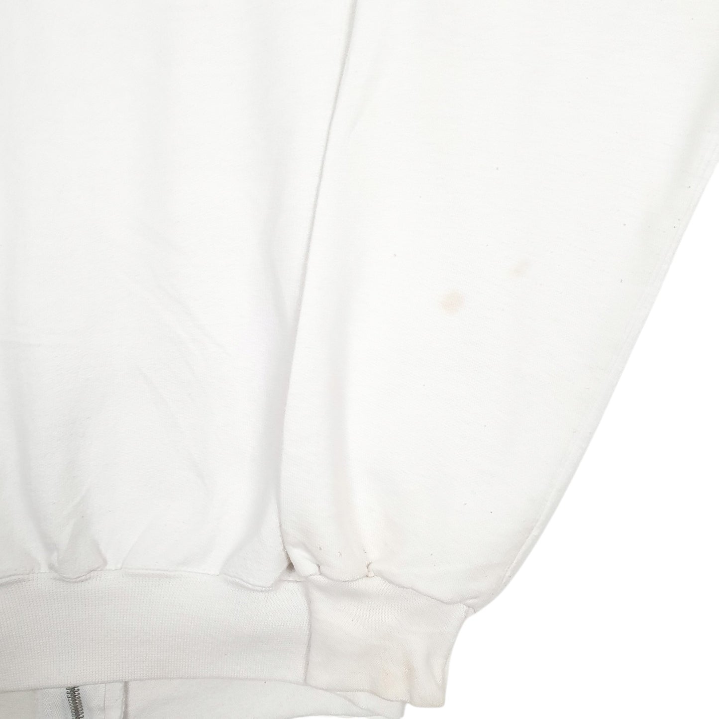 Mens White Champion Spellout Full Zip Jumper